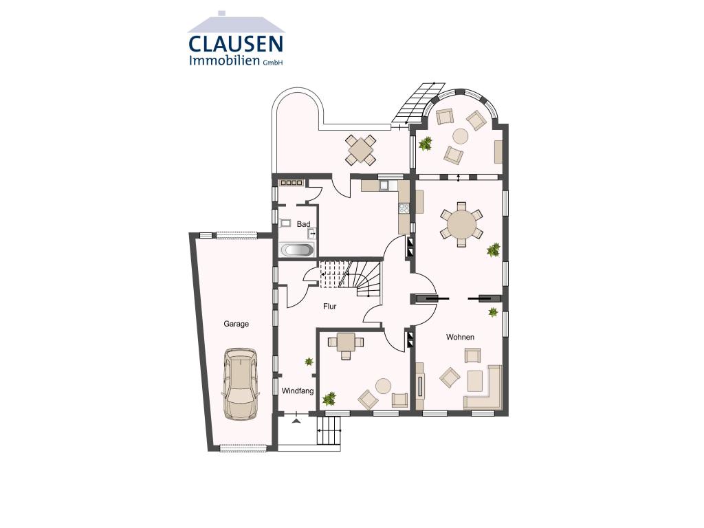 Grundriss EG Villa: Grundriss EG