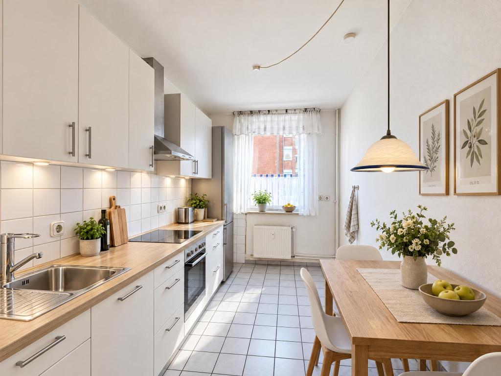 3 Zimmer Wohnung: K&uuml;che - digitales Staging