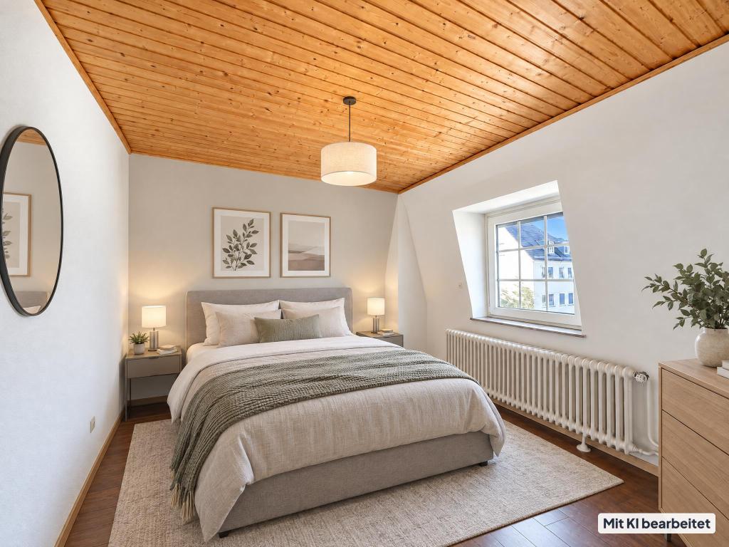 Doppelhaush&auml;lfte: Schlafzimmer - digitales Staging