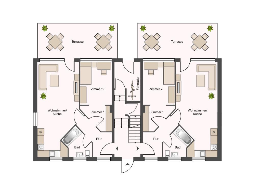Grundriss Erdgeschoss Mehrfamilienhaus: Grundriss Erdgeschoss