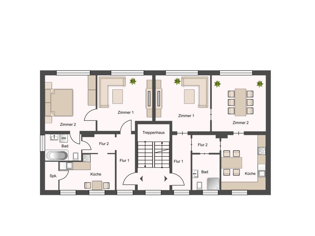 Grundriss 2.OG Mehrfamilienhaus: Grundriss 2.OG