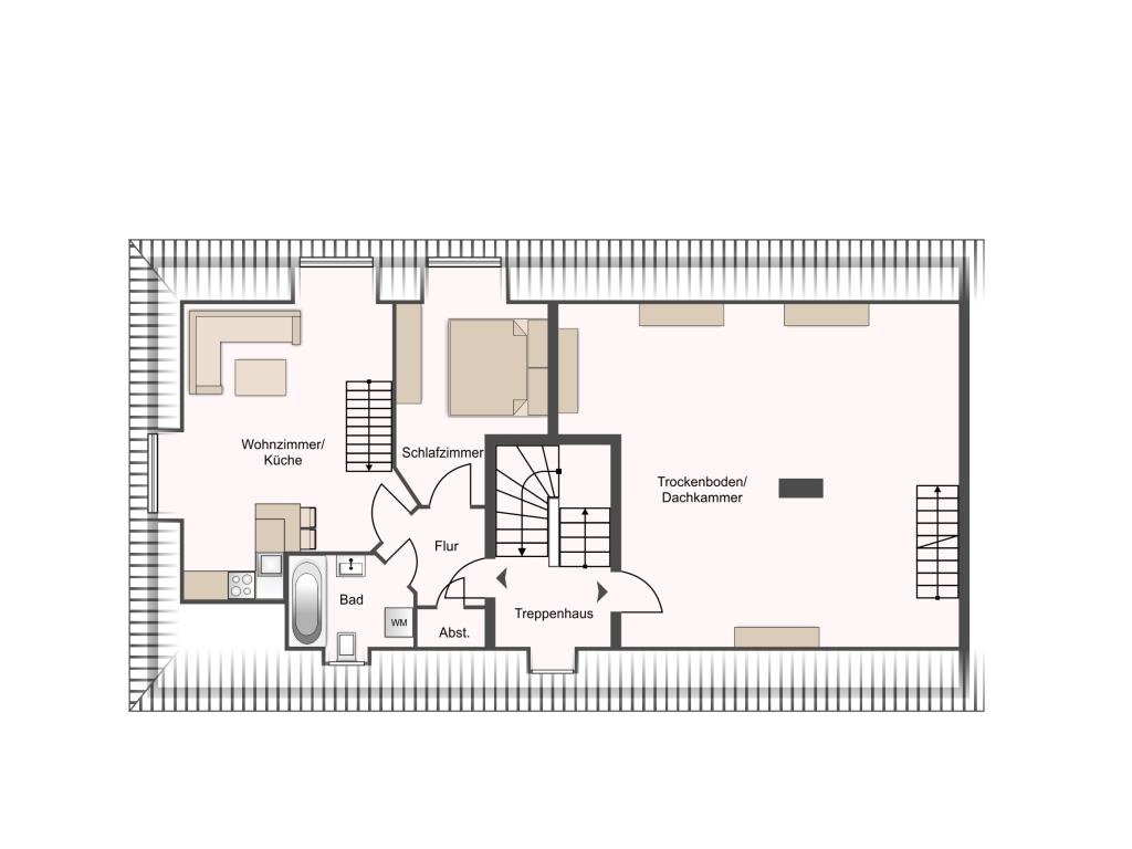 Grundriss Dachgeschoss Mehrfamilienhaus: Grundriss Dachgeschoss
